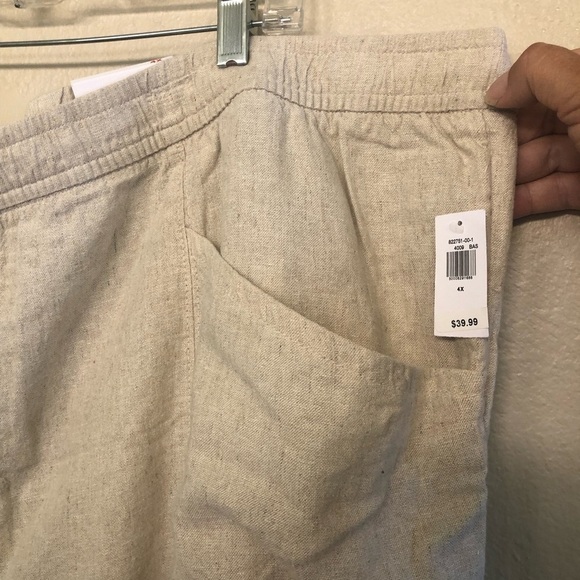 Old Navy Woman’s High-Waisted Cropped Linen-Blend Pants Plus Size 4X - Picture 5 of 13